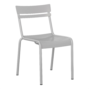 Flash Furniture Nash 18.5&quot 2-Slat Modern Metal Dining Chair in Silver
