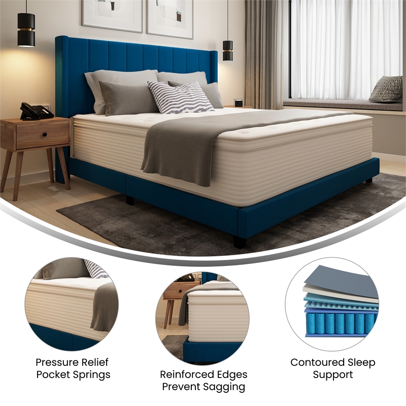 Flash Furniture Vista Commercial Foam & Polyester Fabric Full Mattress in White