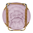 Folding XL Faux Fur Saucer Chair with Ottoman - Dusty Purple/Soft Gold