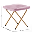 Folding XL Faux Fur Saucer Chair with Ottoman - Dusty Purple/Soft Gold