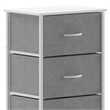 Flash Furniture 4 Drawer Dresser in White Wood Top/Gray