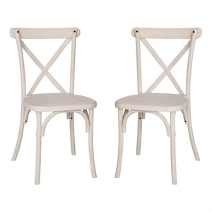 Flash Furniture 2-pack White Resin X-Back Chair