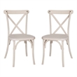 Flash Furniture 2-pack White Resin X-Back Chair