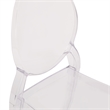Set of 4 Extra Wide Resin All-Weather Transparent Crystal Ghost Banquet Chairs