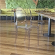 Set of 4 Extra Wide Resin All-Weather Transparent Crystal Ghost Banquet Chairs