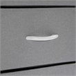 3 Fabric Drawer Nightstand with 2 USB Port/1 Outlet Charging Station in Gray/Wht