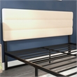 Universal Fit Tufted Upholstered Headboard in Cream Fabric - King