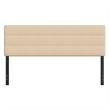 Universal Fit Tufted Upholstered Headboard in Cream Fabric - King