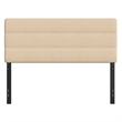 Universal Fit Tufted Upholstered Headboard in Cream Fabric - Queen