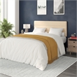 Universal Fit Tufted Upholstered Headboard in Cream Fabric - Queen