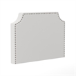 Contoured Twin Headboard with 2 Power Outlets 1 USB and 1 USB-C Port in White