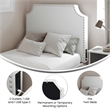 Contoured Twin Headboard with 2 Power Outlets 1 USB and 1 USB-C Port in White
