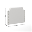 Contoured Twin Headboard with 2 Power Outlets 1 USB and 1 USB-C Port in White