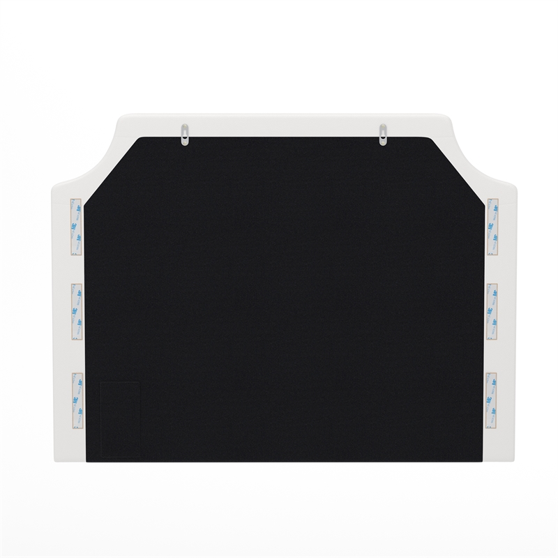 Contoured Twin Headboard with 2 Power Outlets 1 USB and 1 USB-C Port in White