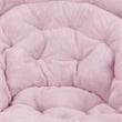 Folding XL Faux Fur Saucer Chair for Dorm or Bedroom - Dusty Purple/Soft Gold