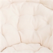 Folding XL Faux Fur Saucer Chair for Dorm or Bedroom - Ivory/Soft Gold