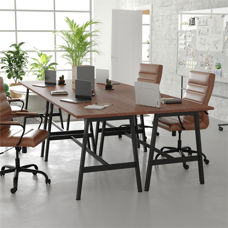Commercial 60x24 Conference Table with Laminate Top and A-Frame Base - Walnut