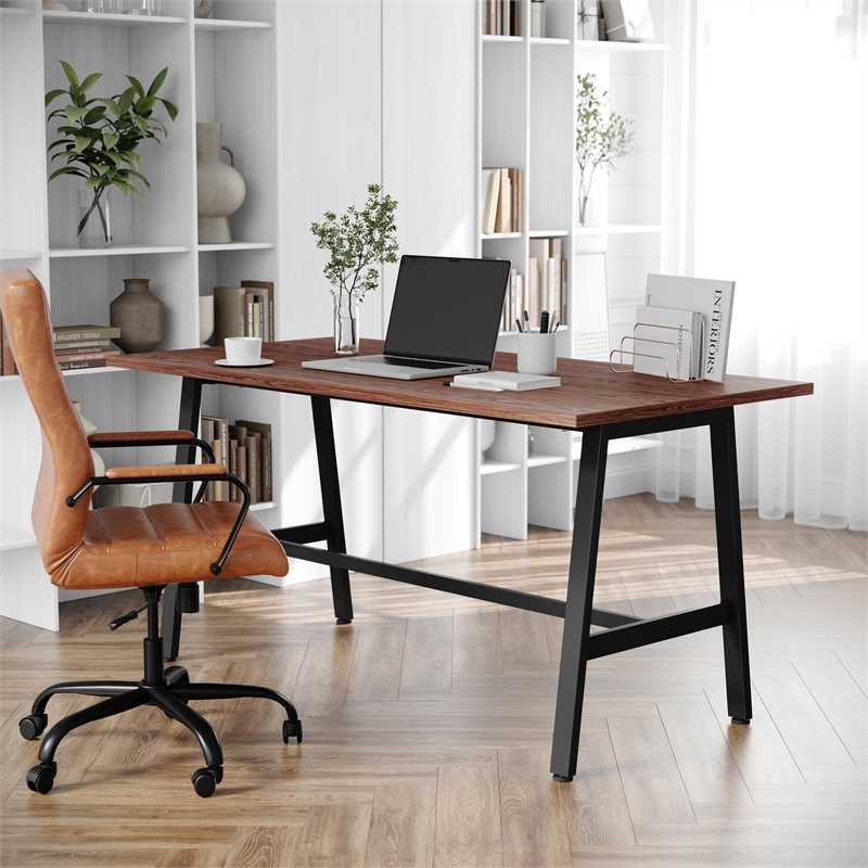 Commercial 60x30 Conference Table with Laminate Top and A-Frame Base - Walnut