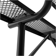 Commercial Grade 6' Expanded Mesh Metal Outdoor Bench with Backrest in Black