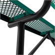 Commercial Grade 6' Expanded Mesh Metal Outdoor Bench with Backrest in Green