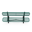 Commercial Grade 6' Expanded Mesh Metal Outdoor Bench with Backrest in Green