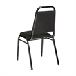 Trapezoidal Back Stacking Banquet Chair in Black Fabric - Black Frame