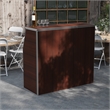 4' Walnut Laminate Foldable Portable Event Bar - Catering/Bartender Bar