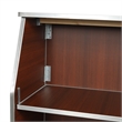 4' Walnut Laminate Foldable Portable Event Bar - Catering/Bartender Bar