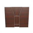 4' Walnut Laminate Foldable Portable Event Bar - Catering/Bartender Bar