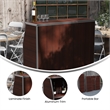 4' Walnut Laminate Foldable Portable Event Bar - Catering/Bartender Bar