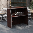 4' Walnut Laminate Foldable Portable Event Bar - Catering/Bartender Bar