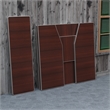 4' Walnut Laminate Foldable Portable Event Bar - Catering/Bartender Bar