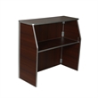 4' Walnut Laminate Foldable Portable Event Bar - Catering/Bartender Bar
