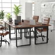 Commercial 48x30 Conference Table with Laminate Top and U-Frame Base - Walnut
