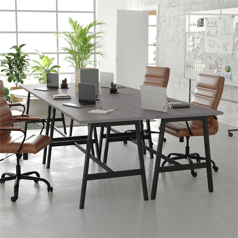 Commercial 60x24 Conference Table with Laminate Top and A-Frame Base - Gray Oak