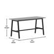 Commercial 60x24 Conference Table with Laminate Top and A-Frame Base - Gray Oak