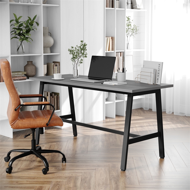 Commercial 60x24 Conference Table with Laminate Top and A-Frame Base - Gray Oak