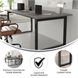 Commercial 72x36 Conference Table with Laminate Top and U-Frame Base - Gray Oak