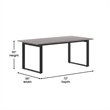 Commercial 72x36 Conference Table with Laminate Top and U-Frame Base - Gray Oak