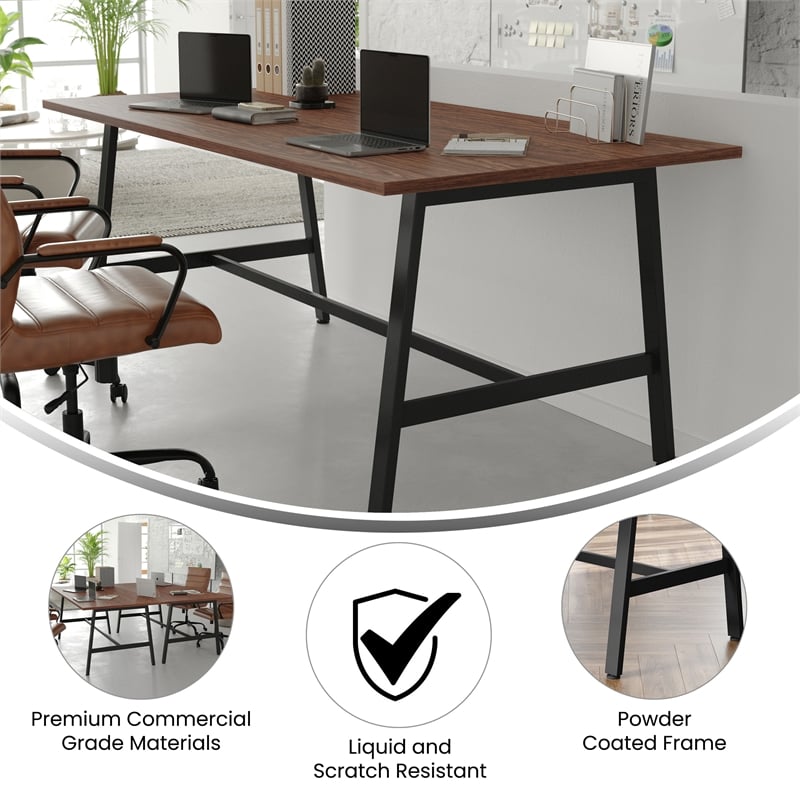 Commercial 72x36 Conference Table with Laminate Top and A-Frame Base - Walnut