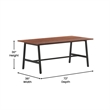Commercial 72x36 Conference Table with Laminate Top and A-Frame Base - Walnut