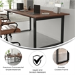 Commercial 72x36 Conference Table with Laminate Top and U-Frame Base - Walnut
