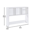 Space-Saving Desktop Bookshelf Storage Organizer with Assorted Cubbies in White