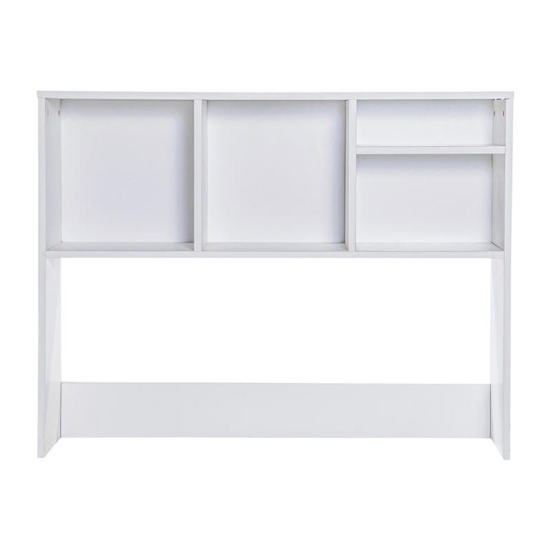 Space-Saving Desktop Bookshelf Storage Organizer with Assorted Cubbies in White