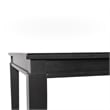 Solid Wood 47 Inch Commercial Grade Dining Table for 4 in Black Matte Finish