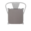 All-Weather Commercial Bar Stool with Removable Back/Poly Seat-White/Gray