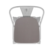 All-Weather Counter Height Stool with Poly Resin Seat - White/Gray