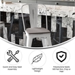 All-Weather Counter Height Stool with Poly Resin Seat - White/Gray
