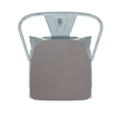 All-Weather Bar Height Stool with Poly Resin Seat - Green-Blue/Gray