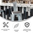 All-Weather Bar Height Stool with Poly Resin Seat - Green-Blue/Gray